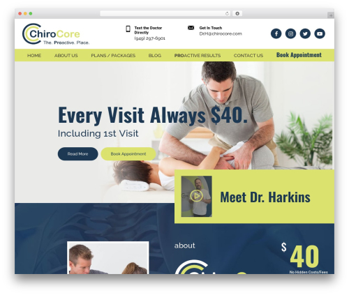 WordPress theme chirocore - chirocore.com