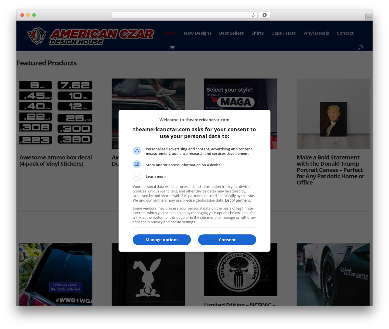 WordPress theme Divi - theamericanczar.com