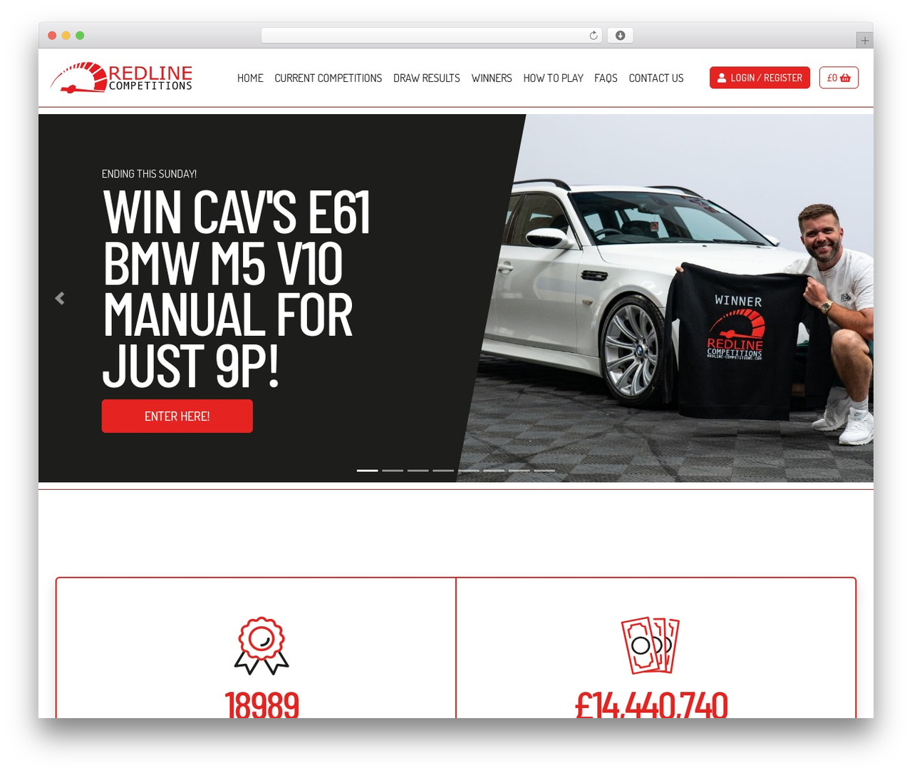 WordPress theme Zap Competitions - www.redline-competitions.com