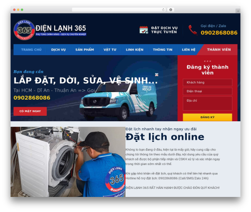 WordPress website theme Airtech - dienlanh365.com