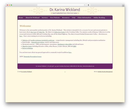 Responsive best free WordPress theme - drwickland.com