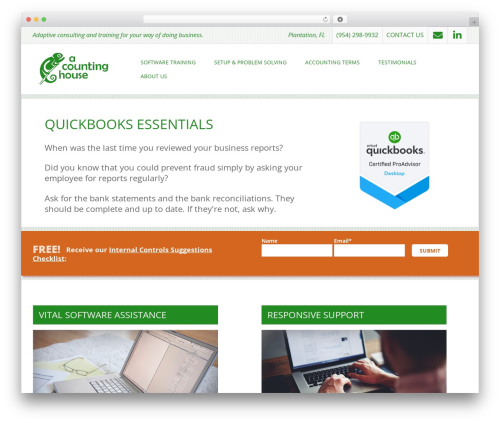 Responsive Brix WordPress theme - acountinghouse.net