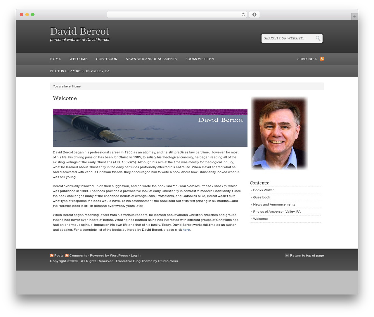 Executive WordPress theme - davidbercot.com