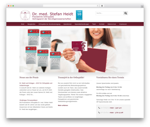Health WordPress theme - dr-heidt.de