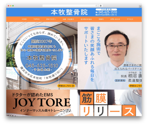 MAXX WordPress theme - honmoku-seikotsu.com