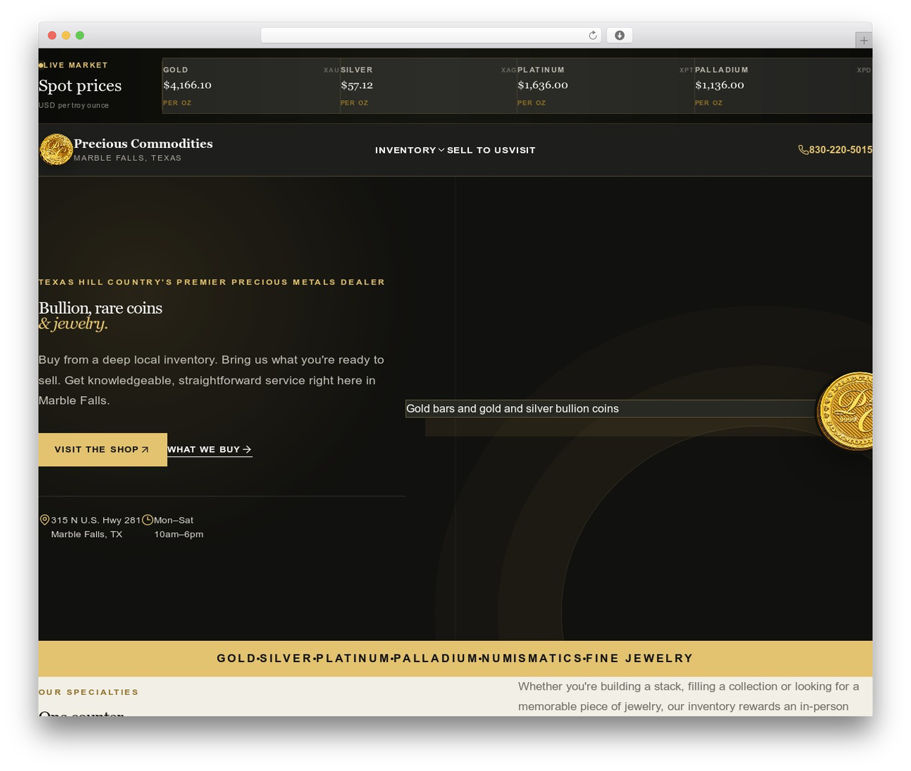 Theme WordPress Precious Commodities - preciouscommodities.com