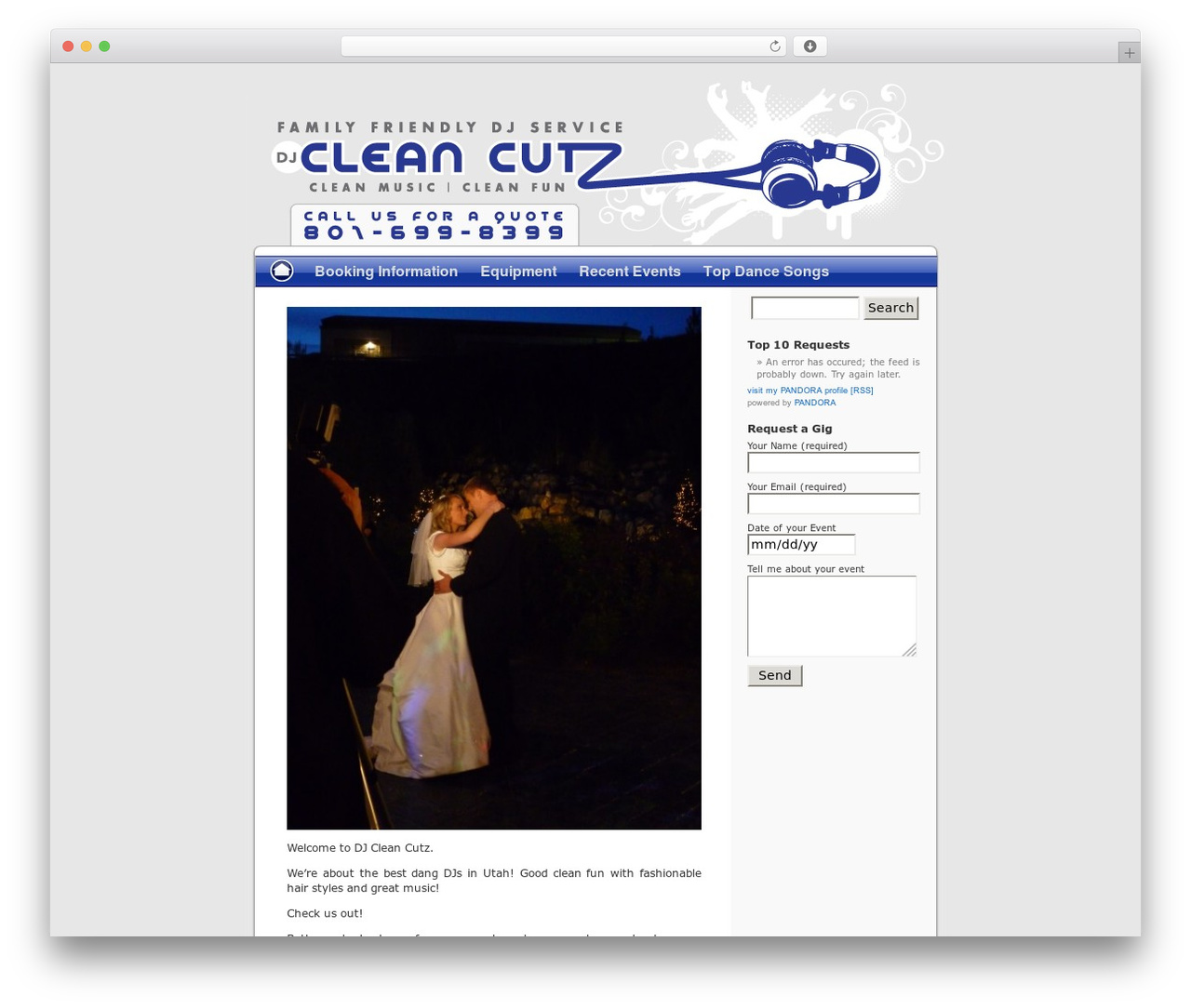WordPress Default WordPress theme - djcleancuts.com