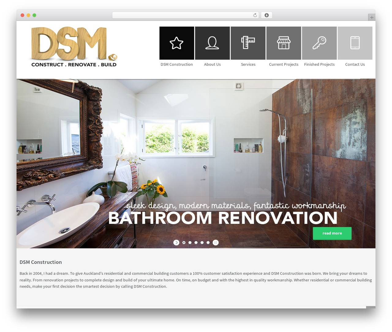 WordPress theme Second touch - dsmconstruction.co.nz