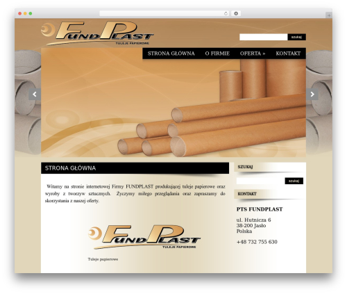 Architecture WordPress theme - fundplast.pl