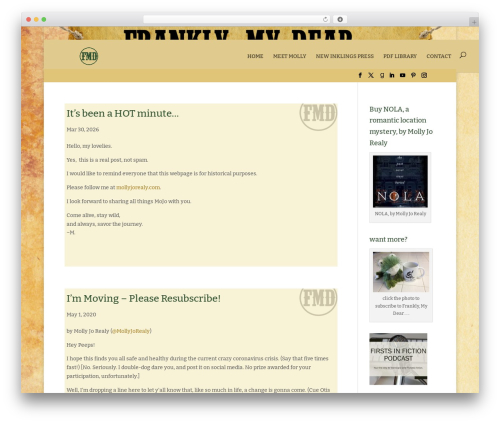 Divi theme WordPress - franklymydearmojo.com