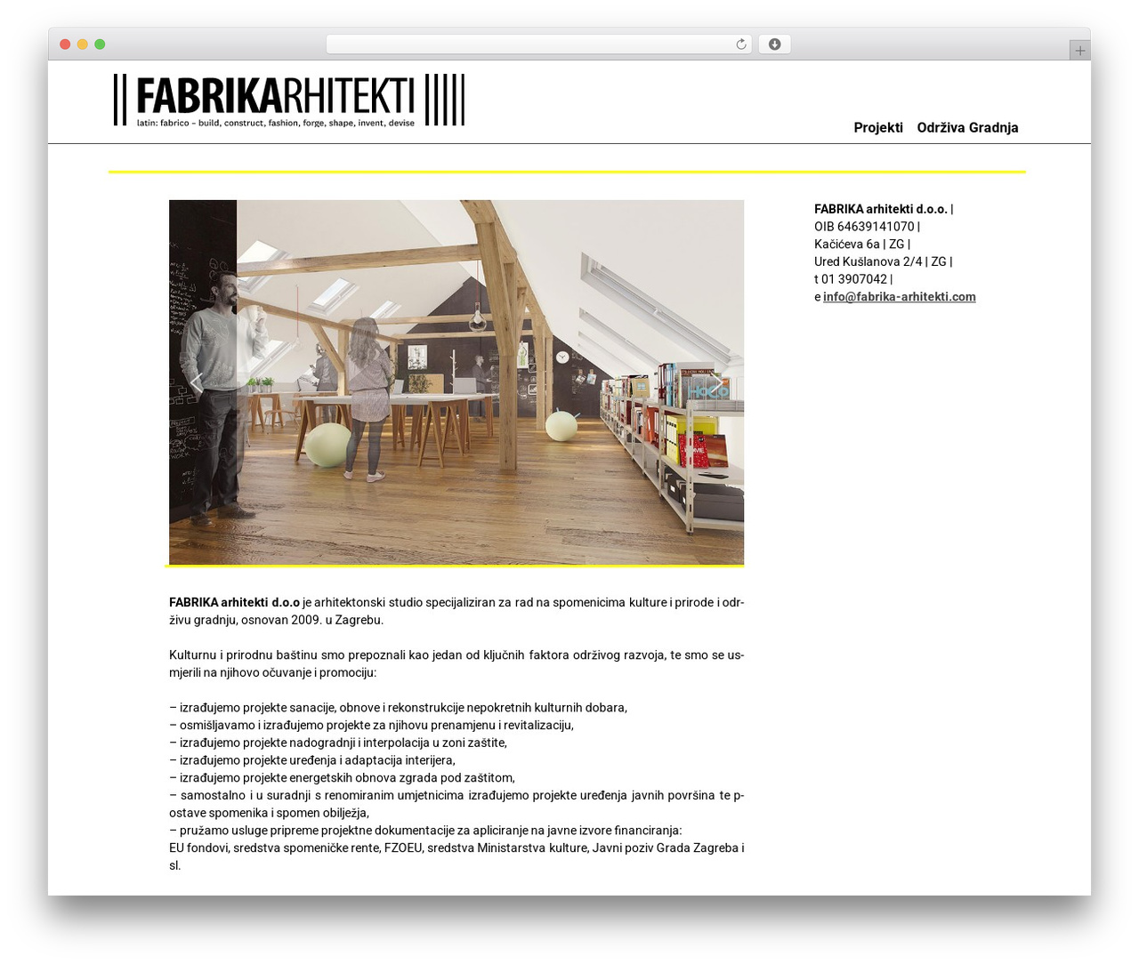 GAMBA WordPress theme design - fabrika-arhitekti.com/hr
