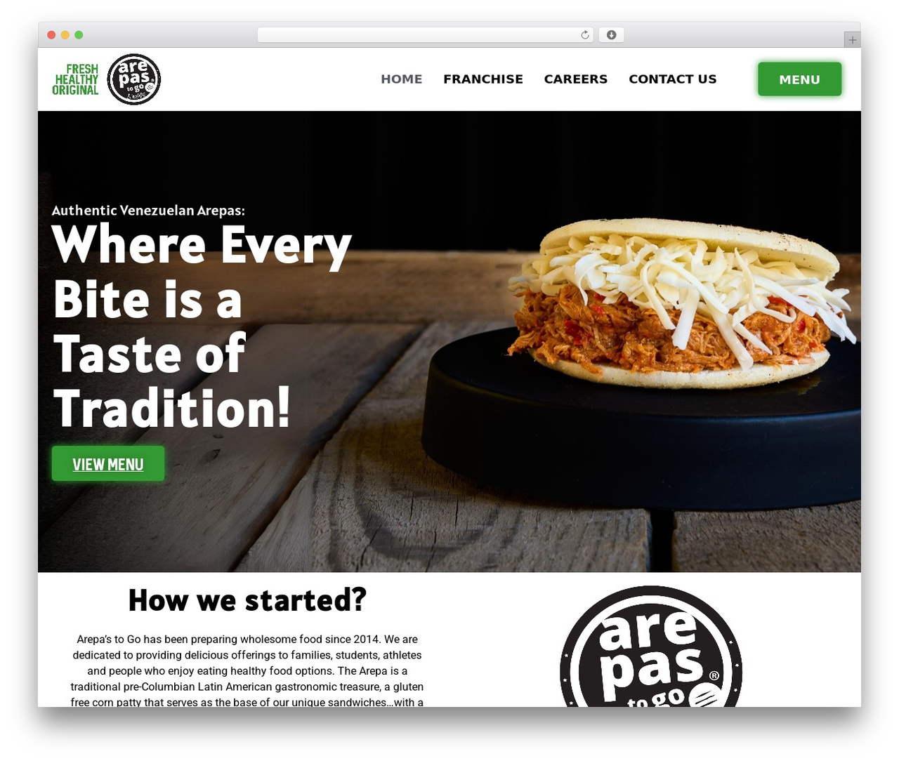 Hello Elementor WordPress theme - arepastogoandmore.com