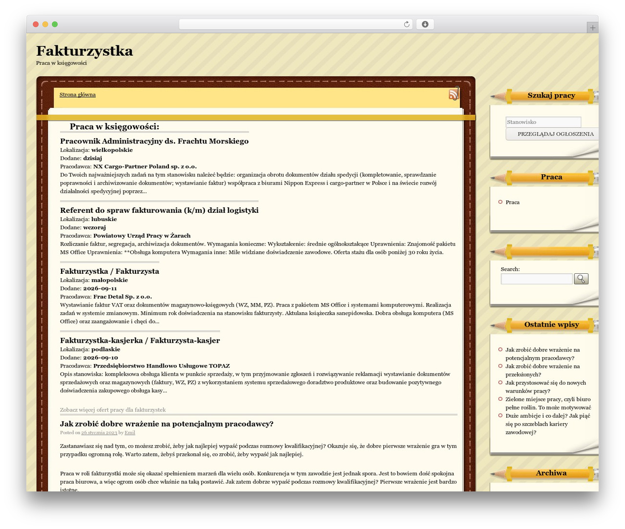 LeatherNote WordPress theme design - fakturzystka.net LeatherNote WordPress theme design - fakturzystka.net