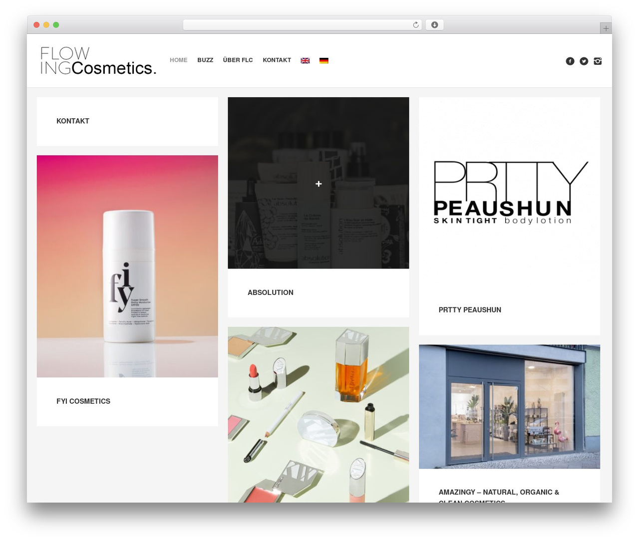 WordPress theme Studiofolio - flowing-cosmetics.com