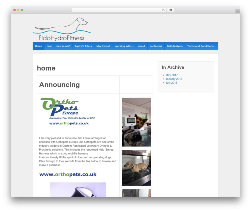 WP theme Responsive Pro - fidohydrofitness.com
