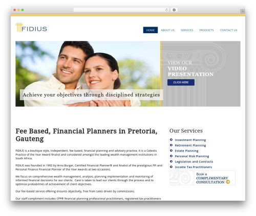 Zero WordPress website theme - fidius.co.za