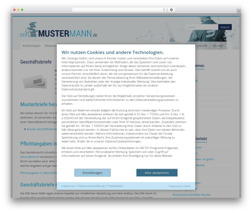 Musterdownload WordPress plugin - dermustermann.de/geschaeftsbriefe