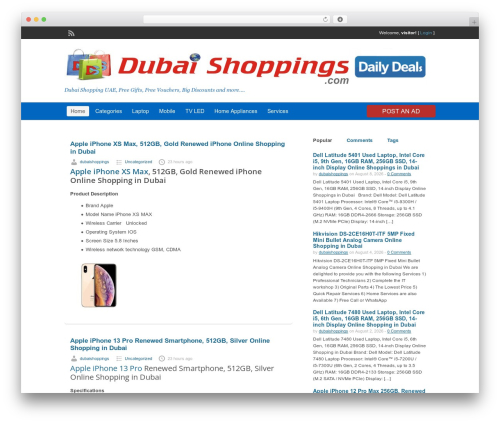 ClassiPress WordPress store theme - dubaishoppings.com