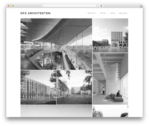 WordPress website theme GridStack - dfz-architekten.de