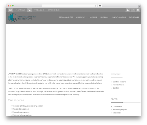 Cumulo WordPress theme - uvr-fia.com