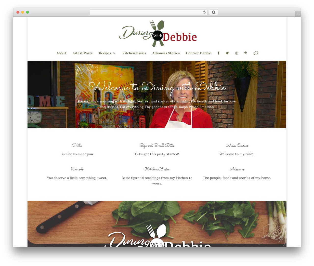 Divi WordPress theme - diningwithdebbie.net