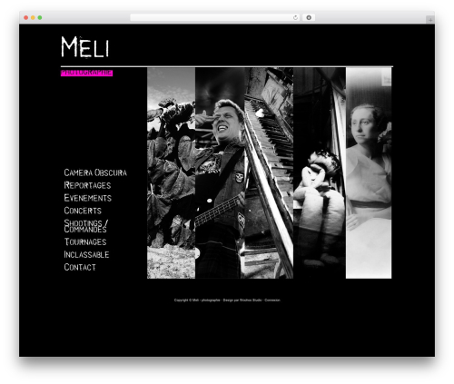 Meli WordPress theme - meliphotographie.com