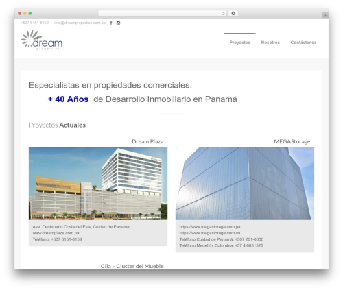 Realty WordPress page theme - dreamproperties.com.pa