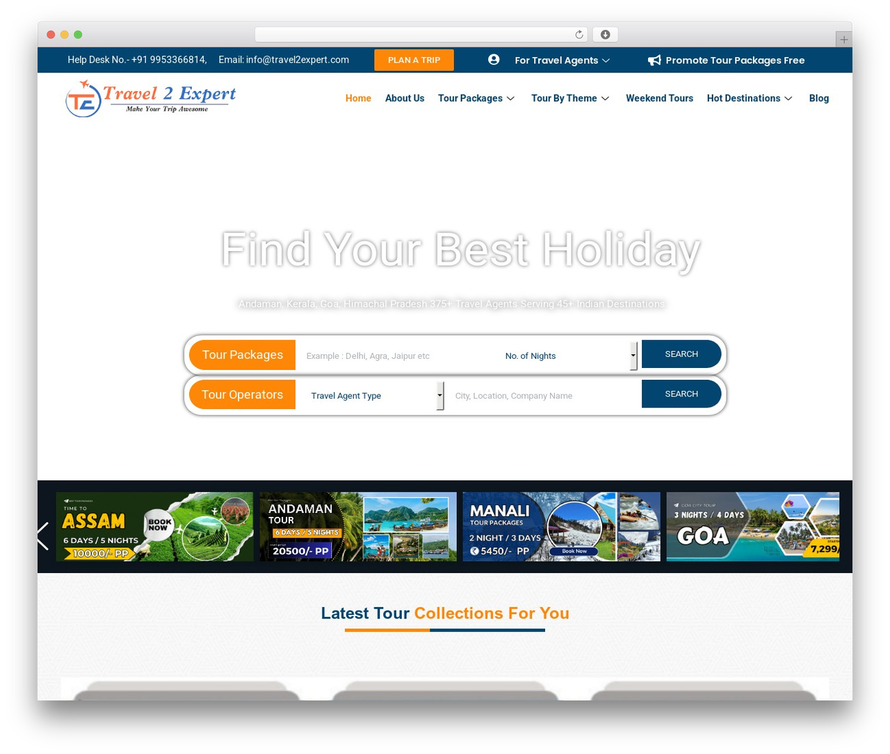 Sinatra free WP theme - travel2expert.com