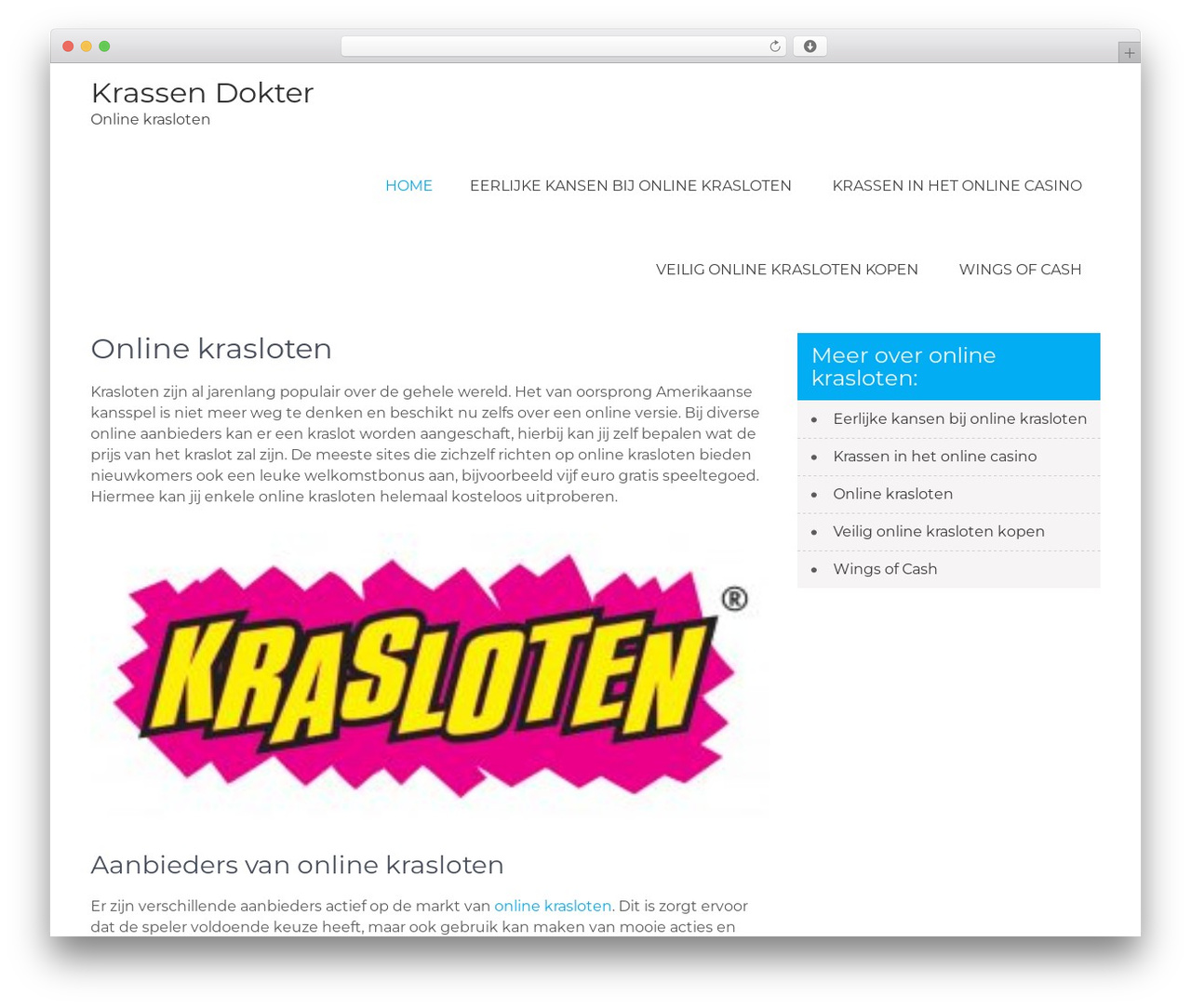 Unifield WordPress theme - krassendokter.nl