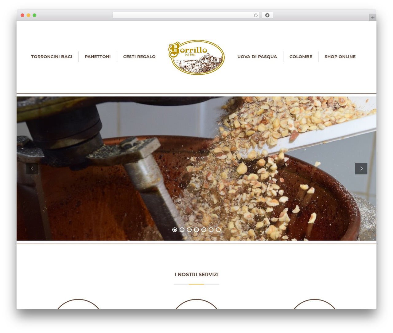 WordPress theme Bakery - dolciariaborrillo.it