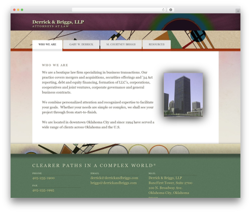 WordPress theme Kandinsky - derrickandbriggs.com