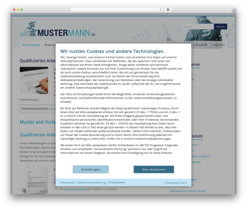Accelerate Pro premium WordPress theme - dermustermann.de/qualifiziertes-arbeitszeugnis