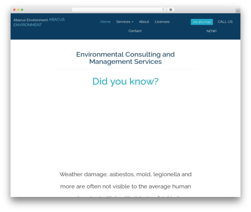 Bootstrap Basic free WP theme - abacusenvironment.com Bootstrap Basic free WP theme - abacusenvironment.com