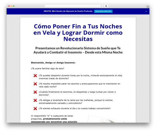 Catalyst WordPress theme - duermebienestanoche.com