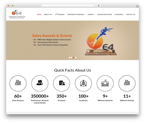 E4 Development & Coaching Ltd WordPress theme - e4india.com