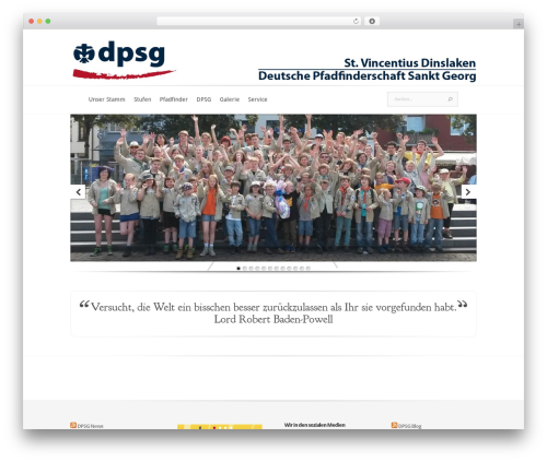 Evolution top WordPress theme - dpsg-din.de