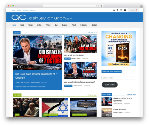 FlatNews WordPress theme - ashleychurch.com