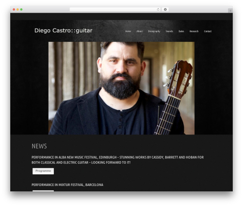 Musicpro WordPress theme - diegocastromagas.com