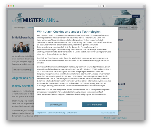 Musterdownload WordPress plugin - dermustermann.de/initiativbewerbung