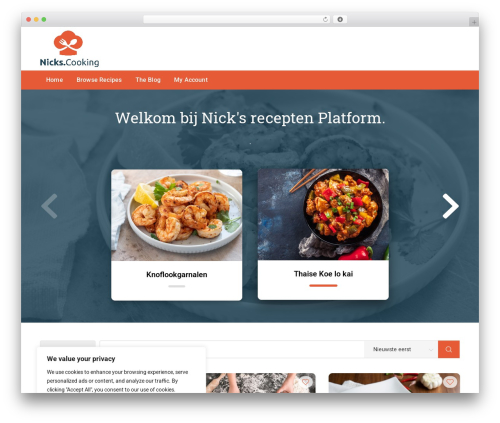 Cooked pro WordPress plugin - nicks.cooking