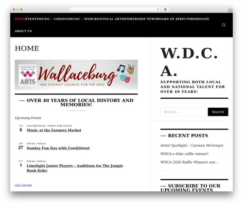 WordPress theme almighty - wallaceburgartscouncil.com