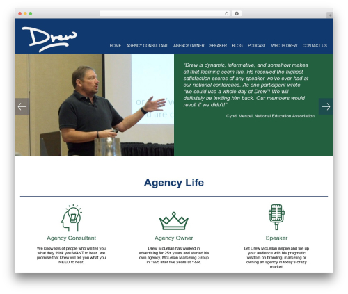 WordPress theme Drew McLellan - drewmclellan.com