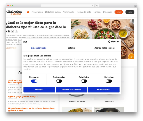 BootstrapWP theme WordPress - diabetesalacarta.org