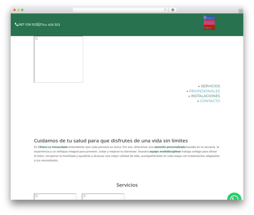 Divi WordPress theme design - clinicalainmaculada.com