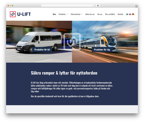 Divi WordPress theme - u-lift.se