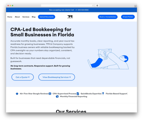 Hello Elementor WordPress theme - tfrandcompany.com