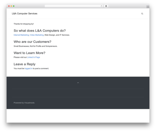 Rare WP theme - lnacomp.com