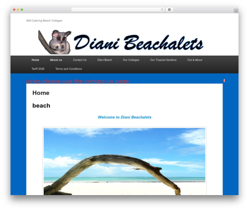 Marquee WordPress plugin - dianibeachalets.com