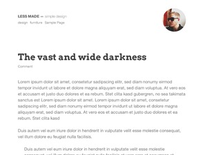 WP theme Less by Jared Erickson
