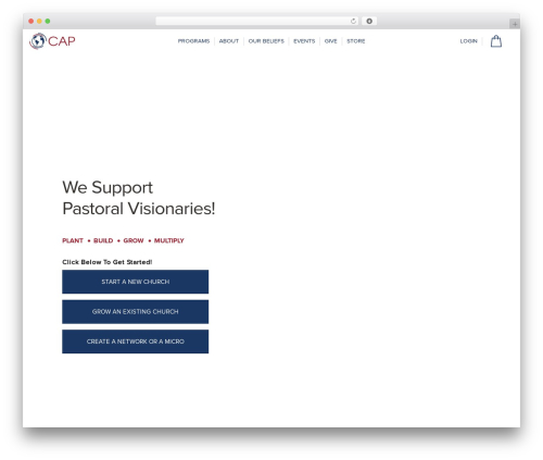 Cap WordPress theme - capchurches.org